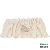 Baby Star Adorned Wool Knitted Baby Wrap & Bonnet Set of 2 SR095 | NB | Off White